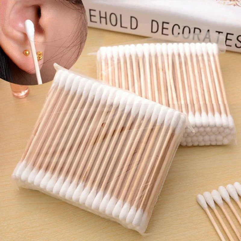 Wood Filler Stick - Double Head Descartável Maquiagem Cotonete, Soft