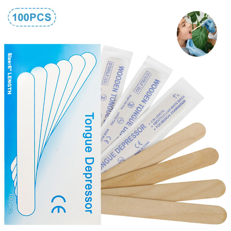 Wood Filler Stick - 30/50/100/200 peças abaixador de língua de